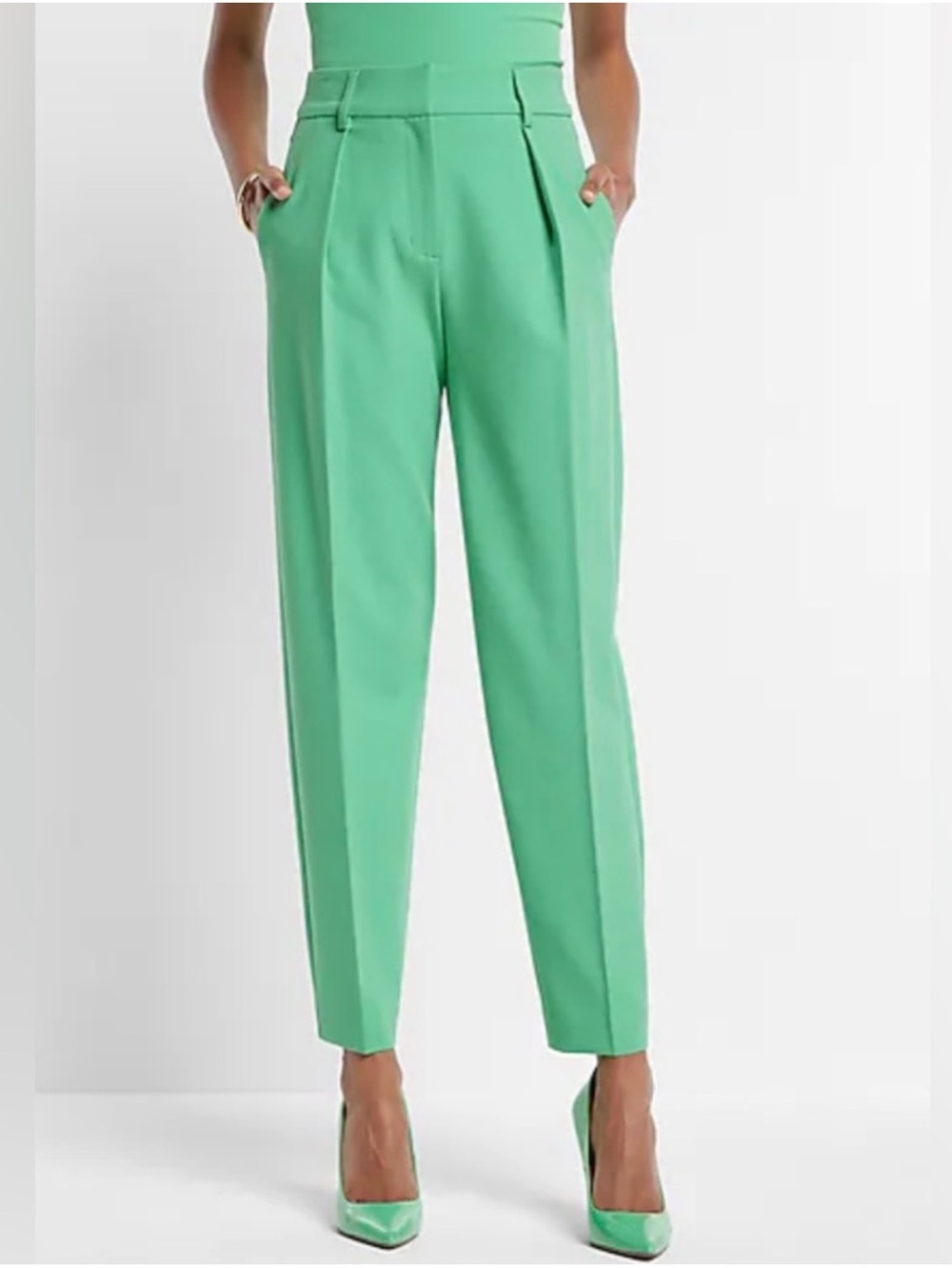 Express Bright Green Stlylist Ankle Pants